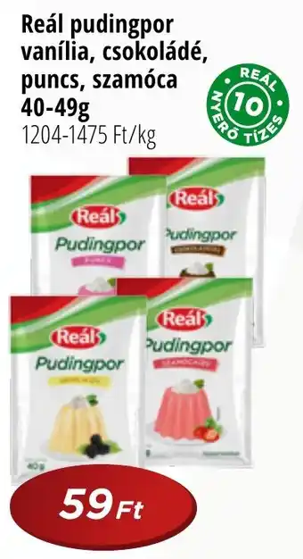 Reál pudingpor vanília, csokoládé, puncs, szamóca 40-49g
