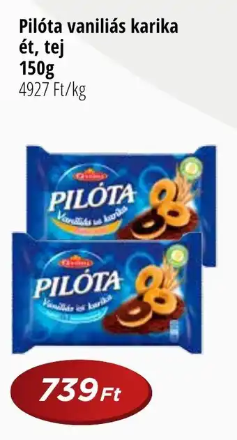 Pilóta vaniliás karika ét, tej 150g