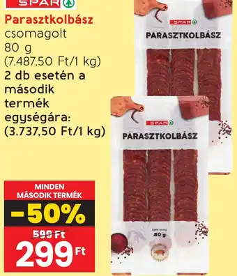 Spar Parasztkolbász 80g ajánlat