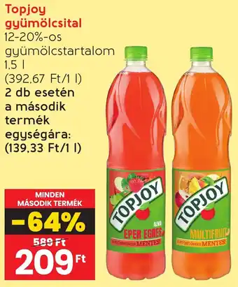 Spar Topjoy gyümölcsital 1,5l ajánlat