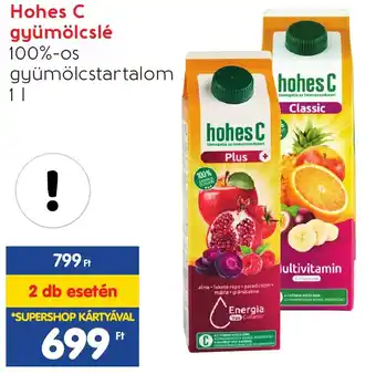 Spar Hohes C gyümölcslé 1l ajánlat
