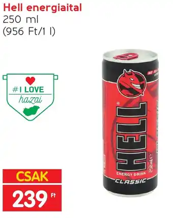 Spar Hell energiaital 250ml ajánlat