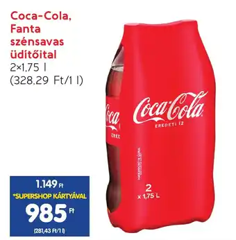 Spar Coca-Cola, Fanta szénsavas üdítőital 2x1,75l ajánlat