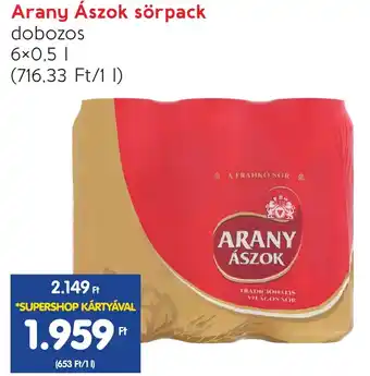 Spar Arany Ászok sörpack 6x0,5l ajánlat