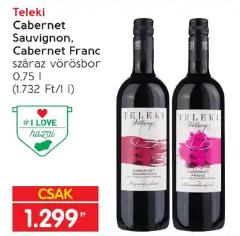 Spar Teleki Cabernet Sauvignon, Cabernet Franc 0,75l ajánlat
