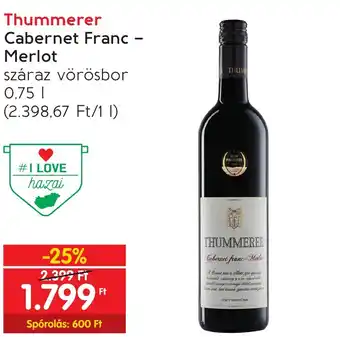 Spar Thummerer Cabernet Franc Merlot 0,75l ajánlat