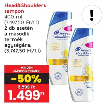 Spar Head&Shoulders sampon 400ml ajánlat
