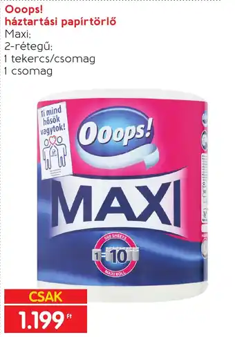 Spar Ooops! háztartási papírtörlő ajánlat