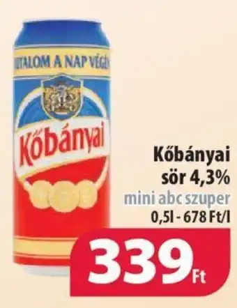 Coop Kőbányai sör 4,3% 0,5l ajánlat