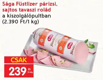 Interspar Sága Füstlizer párizsi, sajtos tavaszi rolád 10dkg ajánlat