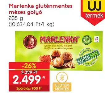 Marlenka gluténmentes mézes golyó 235g