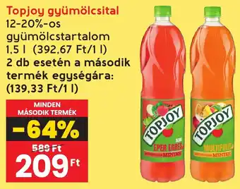 Interspar Topjoy gyümölcsital 12-20% 1,5l ajánlat