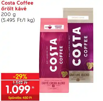 Interspar Costa Coffee őrölt kávé 200g ajánlat