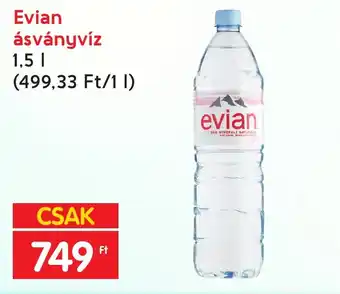 Interspar Evian ásványvíz 1.5l ajánlat