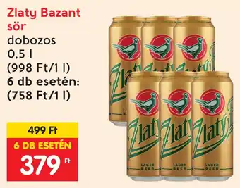 Interspar Zlaty Bazant sör 0.5l ajánlat