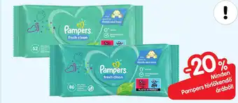Interspar Minden Pampers törlőkendő árából! ajánlat