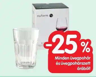 Minden üvegpohár és üvegpohárszett árából!