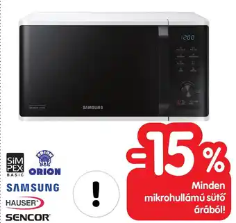 Interspar Minden mikrohullámú sütő árából! ajánlat
