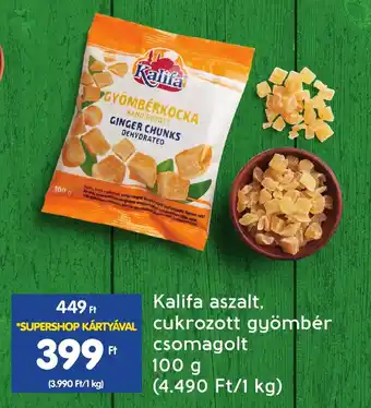 Kalifa aszalt, cukrozott gyömbér csomagolt 100 g