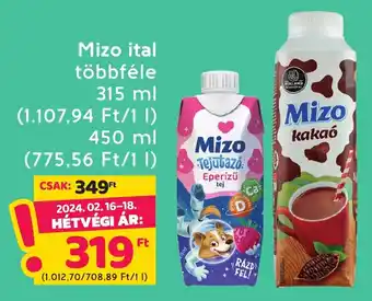 Interspar Mizo ital többféle 315ml ajánlat