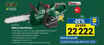 Lidl PARKSIDE Akkus láncfűrész ajánlat