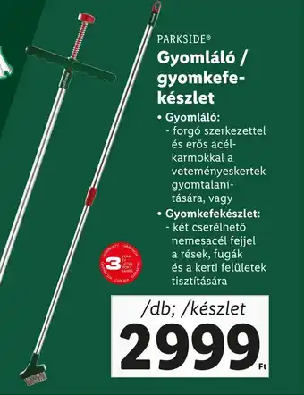 Lidl PARKSIDE Gyomláló / gyomkefe-készlet ajánlat