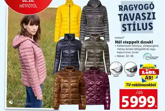 Lidl esmara Női steppelt dzseki Méret: 32-46 ajánlat