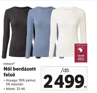 Lidl esmara Női bordázott felső Méret: 32-46 ajánlat