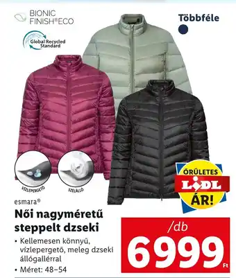 Lidl esmara Női nagyméretű steppelt dzseki ajánlat