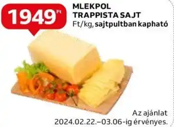 Auchan MLEKPOL TRAPPISTA SAJT 1kg ajánlat