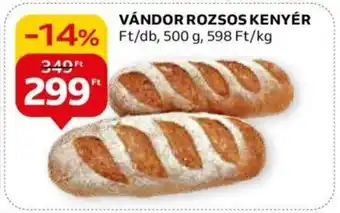 Auchan VÁNDOR ROZSOS KENYÉR 500 g ajánlat