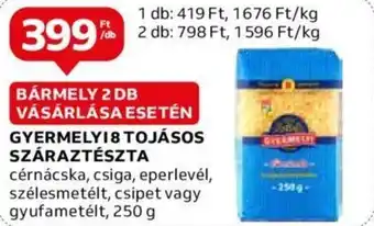 Auchan GYERMELYI8 TOJÁSOS SZÁRAZTÉSZTA ajánlat