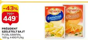 PRÉSIDENT SZELETELT SAJT 100g