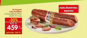 Spar Aranyosi házi kolbász 10dkg ajánlat