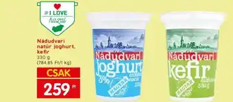 Spar Nádudvari natúr joghurt, ke fir 330 g ajánlat