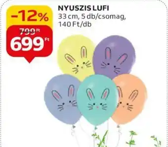 Auchan NYUSZIS LUFI 33 cm, 5 db/csomag ajánlat