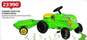 Auchan FARMER TRAKTOR UTÁNFUTÓVAL 139x40x54 cm ajánlat
