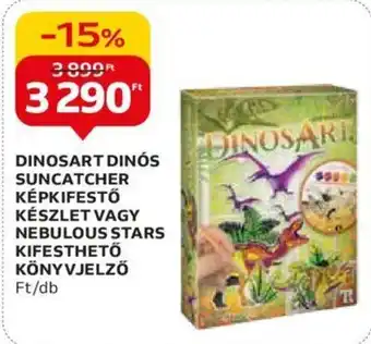 Auchan DINOSART DINÓS SUNCATCHER KÉPKIFESTŐ KÉSZLET VAGY NEBULOUS STARS KIFESTHETŐ KÖNYVJELZŐ Ft/db ajánlat