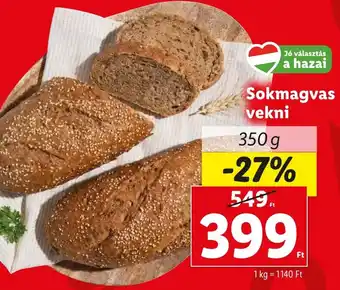 Lidl Sokmagvas vekni 350g ajánlat