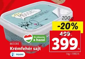 Lidl MOORE Krémfehér sajt 200g ajánlat