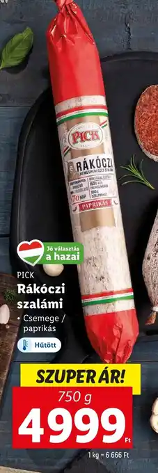 Lidl PICK Rákóczi szalámi 750g ajánlat