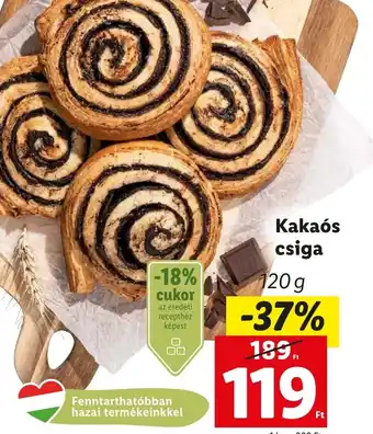 Lidl Kakaós csiga 120g ajánlat