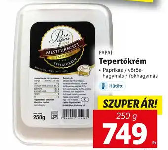 Lidl PÁPAI Tepertőkrém 250g ajánlat