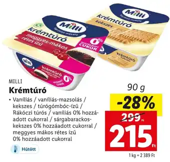 MILLI Krémtúró 90g