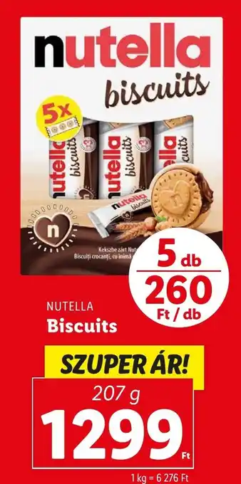 Lidl NUTELLA Biscuits 207g ajánlat