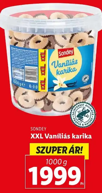 Lidl SONDEY XXL Vaníliás karika 1kg ajánlat