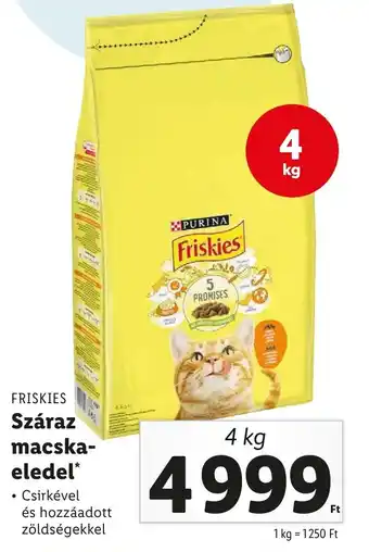 Lidl FRISKIES Száraz macskaeledel 4kg ajánlat