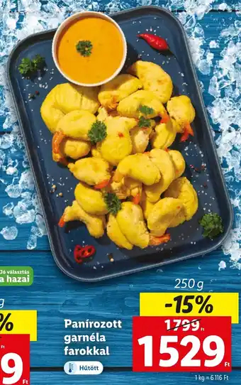 Lidl Panírozott garnéla farokkal 250g ajánlat