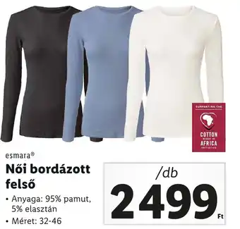 Lidl esmara Női bordázott felső 32-46 1db ajánlat