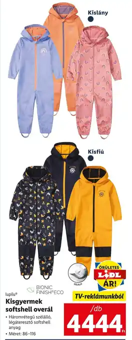 Lidl lupilu Kisgyermek softshell overál 86-116 1db ajánlat